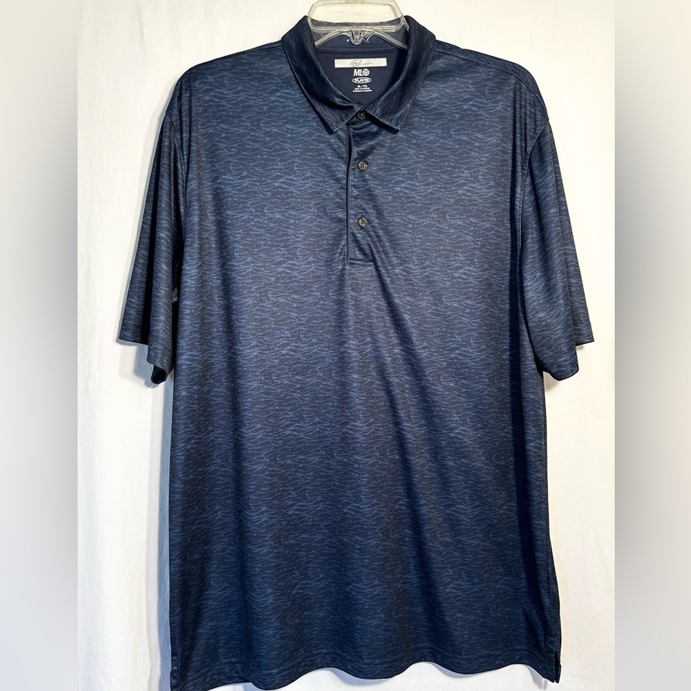 MENS XL BLUE GREG NORMAN ML75 PLAY DRY POLO SHIRT